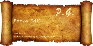 Perka Gál névjegykártya